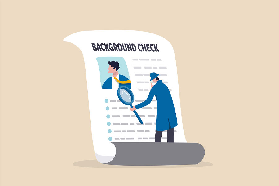 Background check for employment or recruitment, criminal or drug check on candidate or employeeh