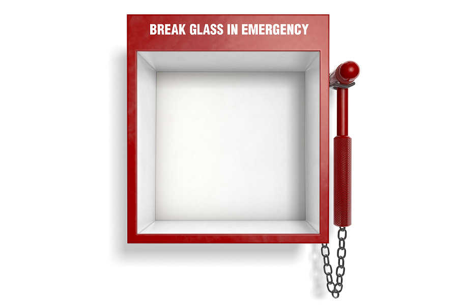 break in case of emergency fire alarm