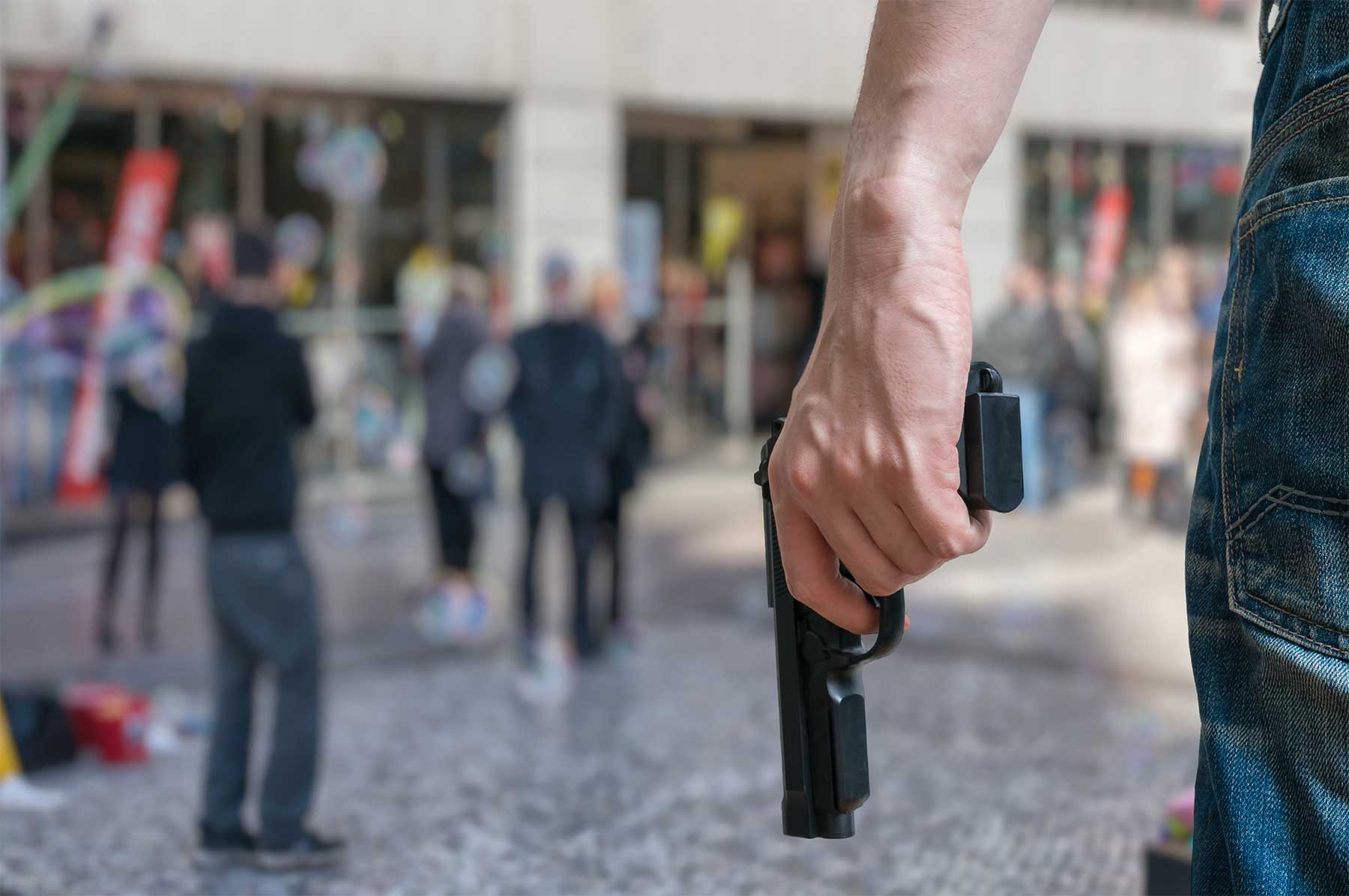 Man holding a gun