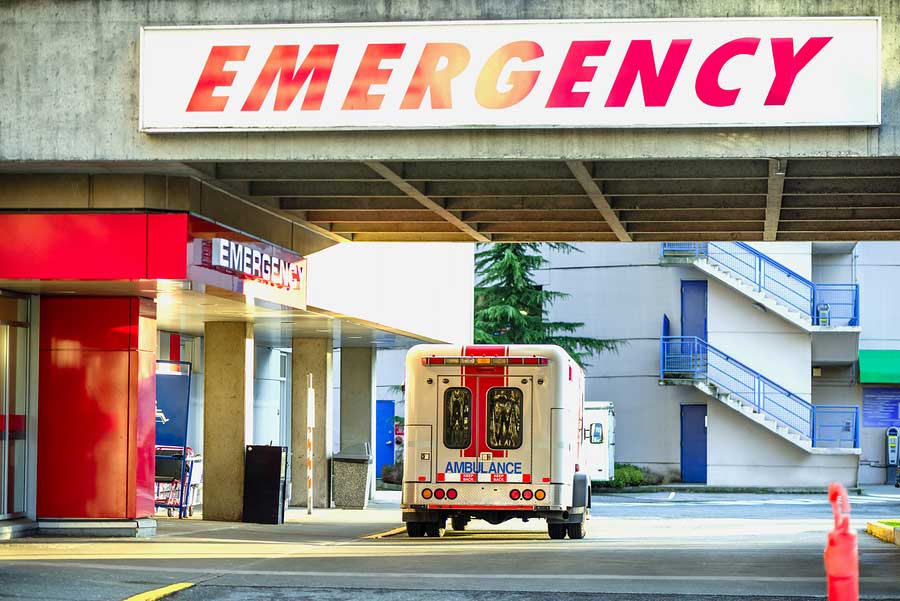 Ambulance at Emergency Center